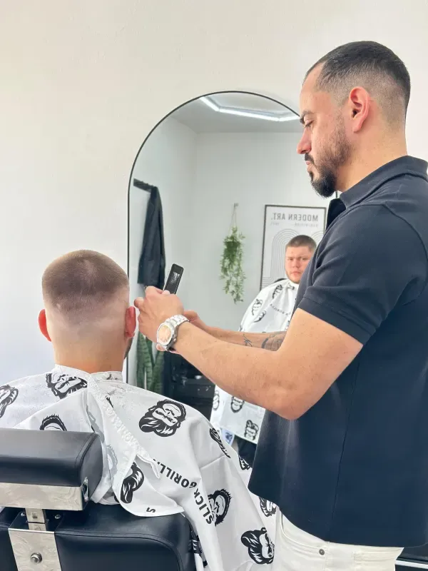 Acabamento do corte com espelho